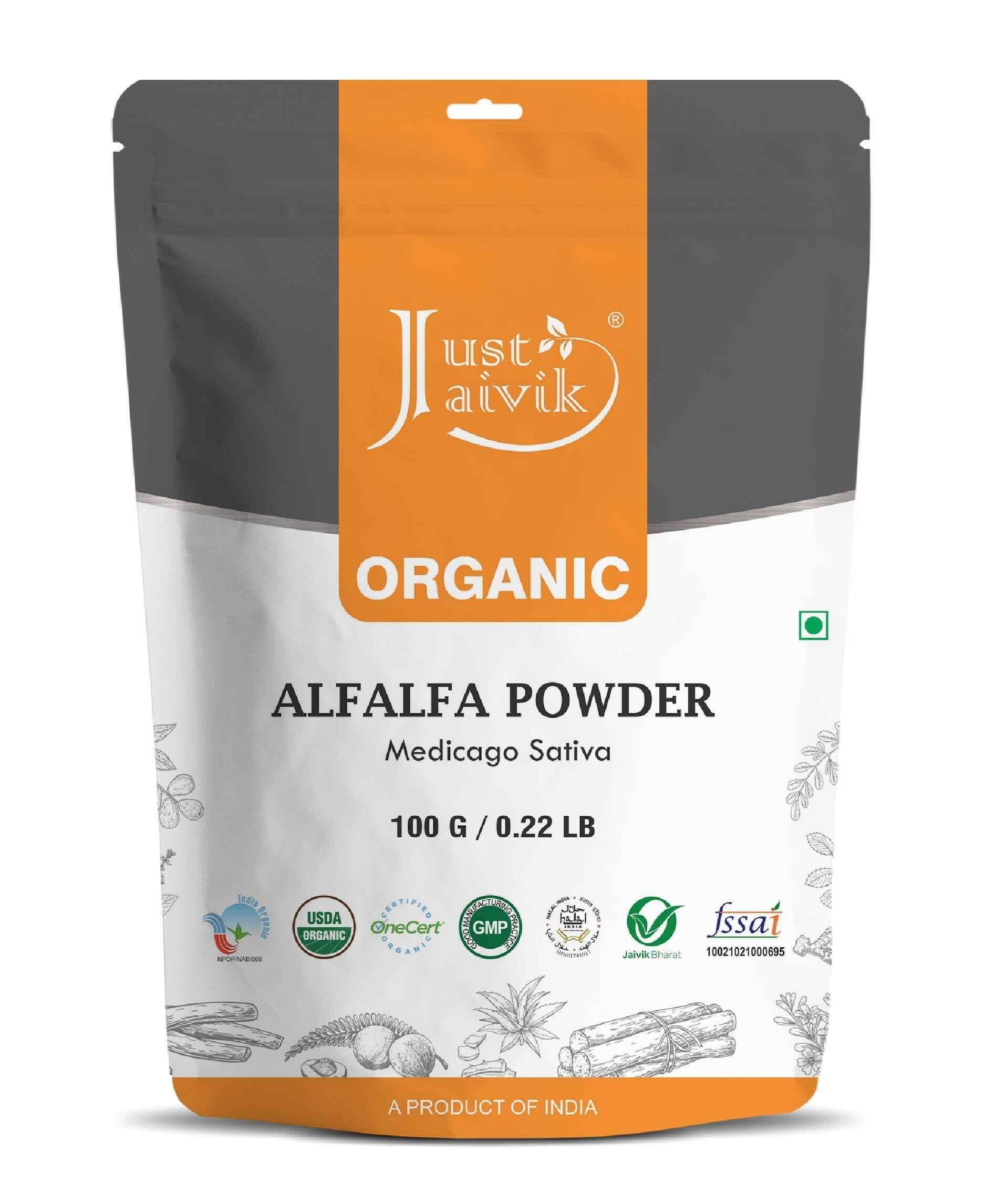 Just Jaivik Organic Alfalfa Powder 100gm - Immunity Boost - Health N Wellness Shop