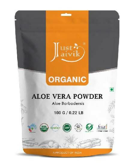 Just Jaivik Organic Aloe Vera Powder 100gm - Skin & Hair Care - Health N Wellness Shop