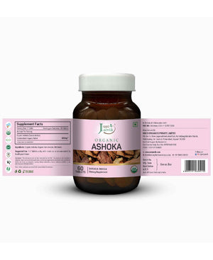 Just Jaivik Organic Ashoka Tablets - Natural Herbal Supplement for Womenās Reproductive Health and Skin Wellness - Health N Wellness Shop