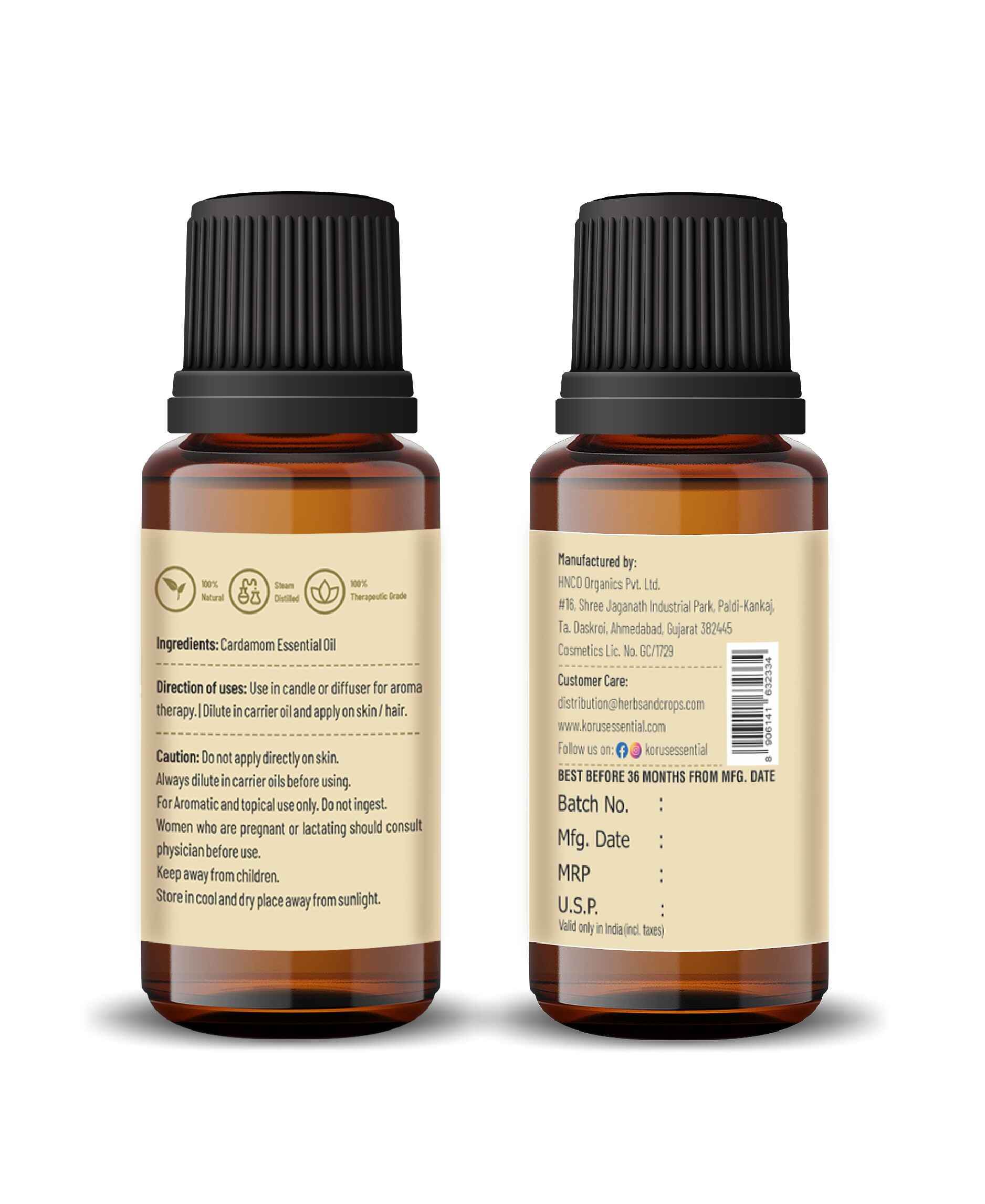 Korus Essential Cardamom Oil - 15ml - Health N Wellness Shop