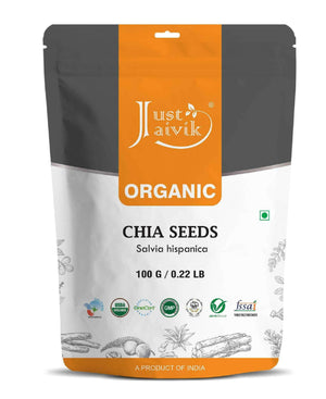 Just Jaivik Organic Chia Seeds - 100gm - Health N Wellness Shop