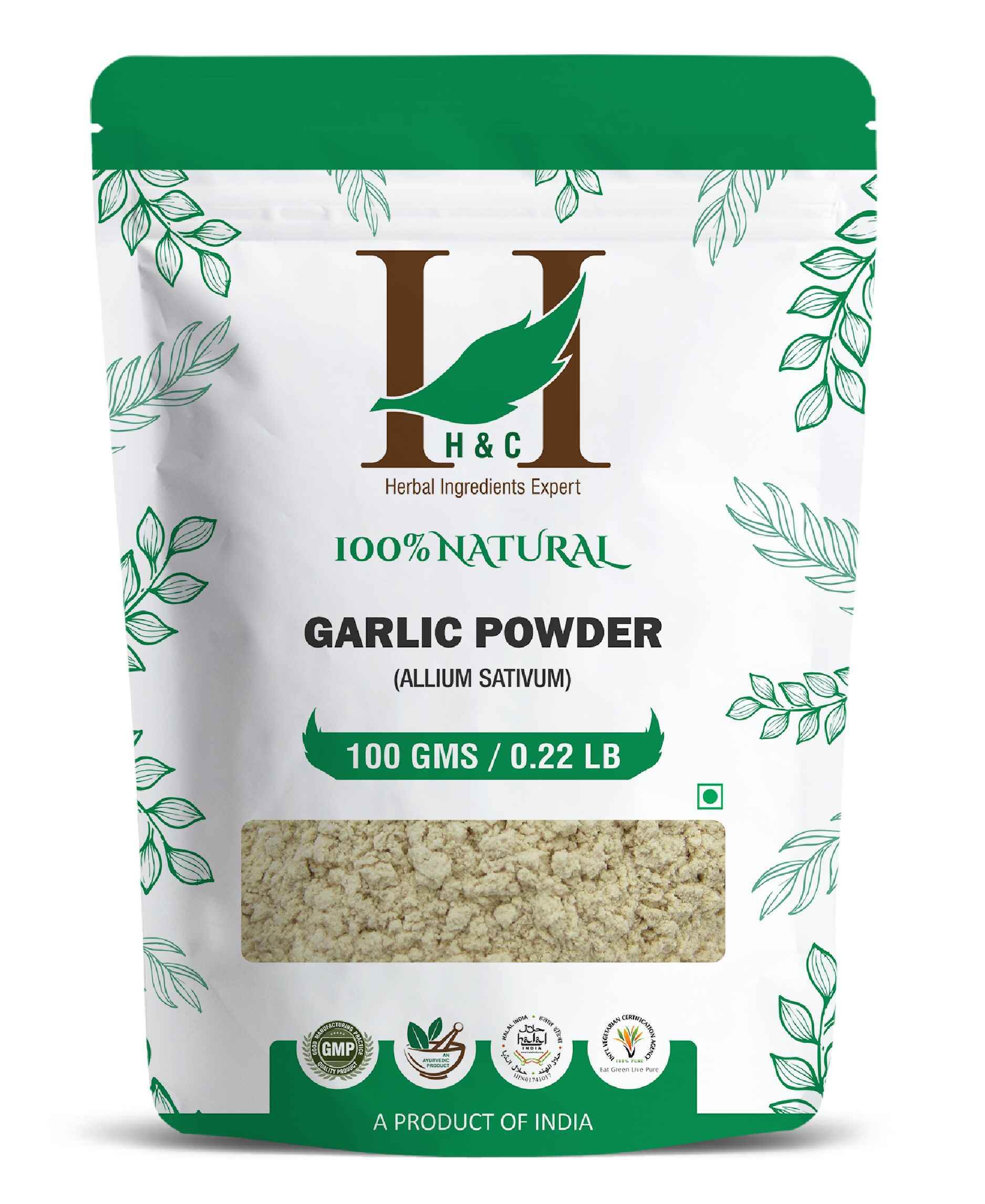 H&C Natural Garlic Powder 100gm - Digestive & Immunity Support - Health N Wellness Shop