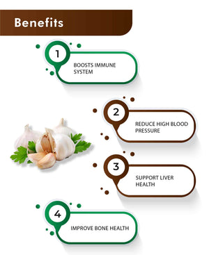 H&C Natural Garlic Tablet 350mg - Heart Health & Immunity Support - Health N Wellness Shop