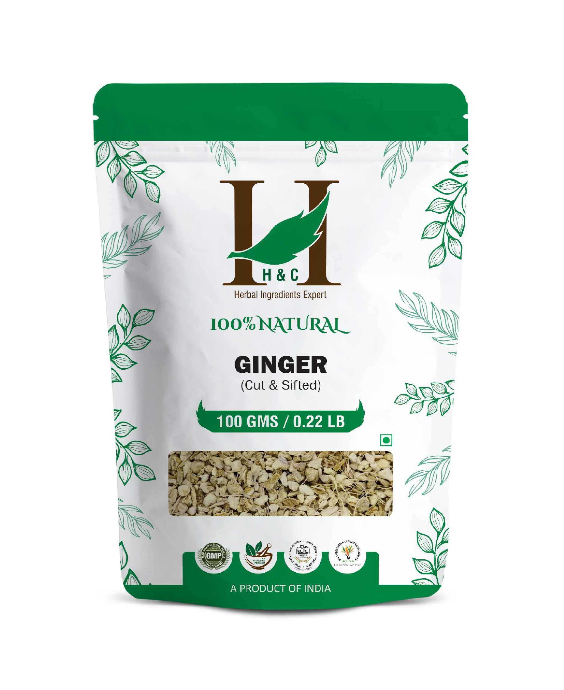 H&C Natural Ginger Cut & Sifted 100gm - Digestive Support & Immunity Boost - Health N Wellness Shop