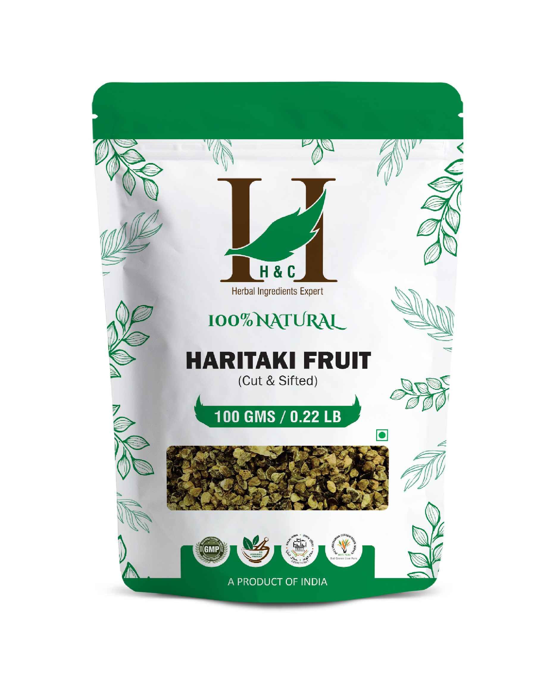 H&C Natural Haritaki Cut & Sifted 100gm - Digestive Health & Detox Support - Health N Wellness Shop