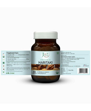 Just Jaivik Organic Haritaki Tablets for Digestion, Detox & Immune Support - Health N Wellness Shop
