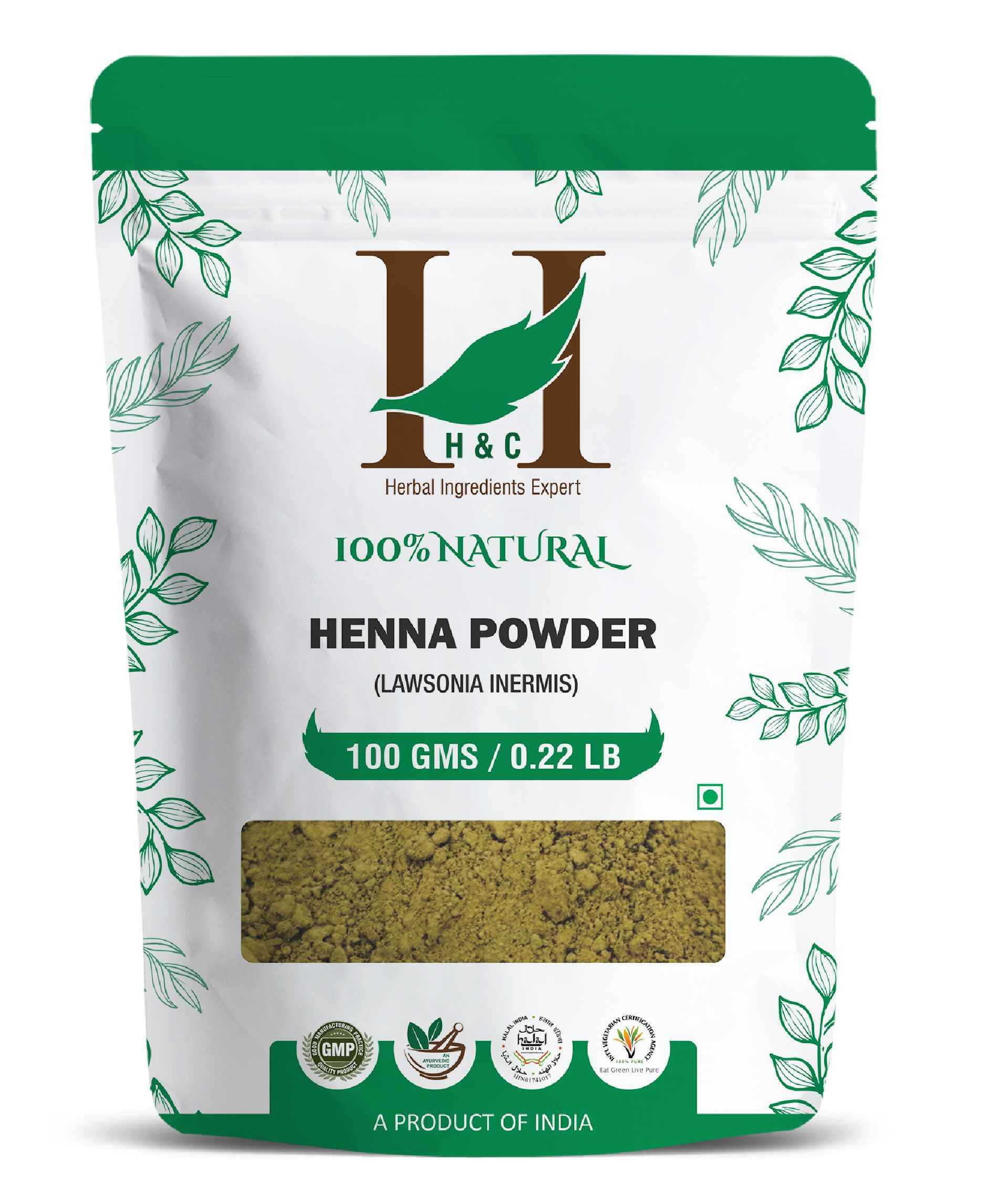 H&C Natural Henna Powder 100gm - Natural Hair Color & Conditioning - Health N Wellness Shop