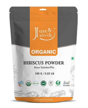 Just Jaivik Organic Hibiscus Powder 100gm - Hair Growth & Glowing Skin - Health N Wellness Shop
