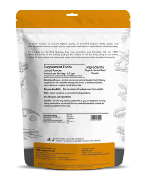 Just Jaivik Organic Jambul Seed Powder 100gm - Blood Sugar Support - Health N Wellness Shop