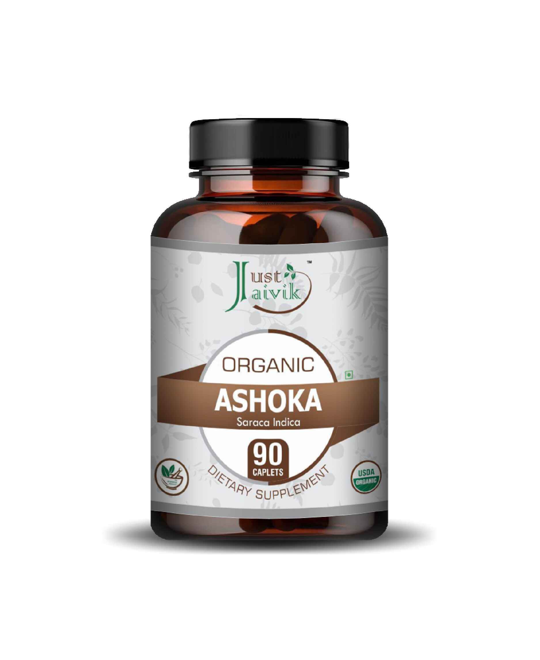Just Jaivik Organic Ashoka Caplets - Certified Herbal Supplement for Women's Health - Health N Wellness Shop
