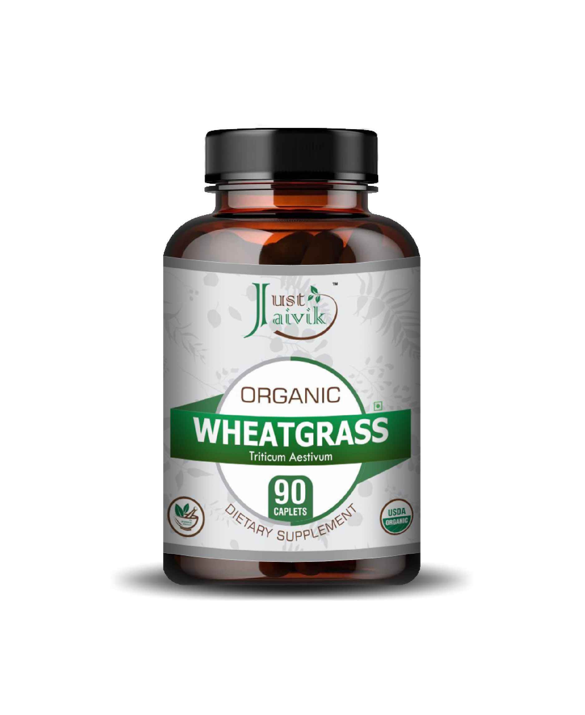 Just Jaivik Organic Wheatgrass Caplets – Natural Detox & Energy Boosting Superfood Supplement - Health N Wellness Shop