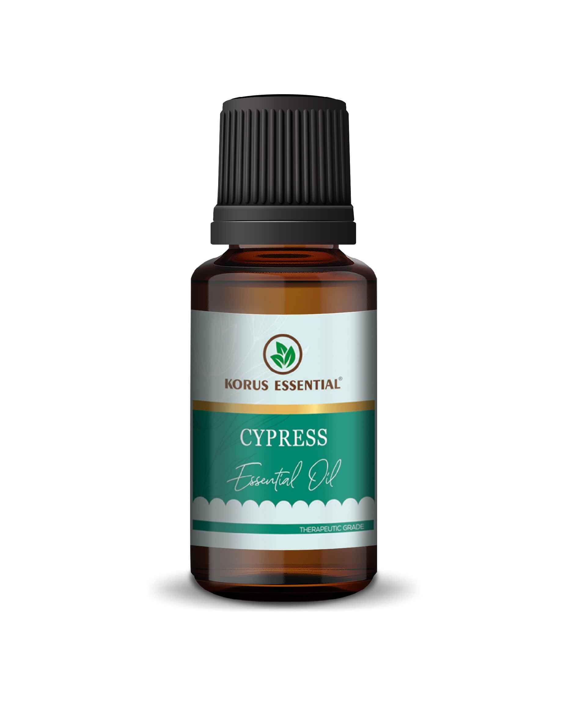 Korus Essential Cypress Oil – Therapeutic Grade for Respiratory Health, Muscle Relief & Skincare - Health N Wellness Shop