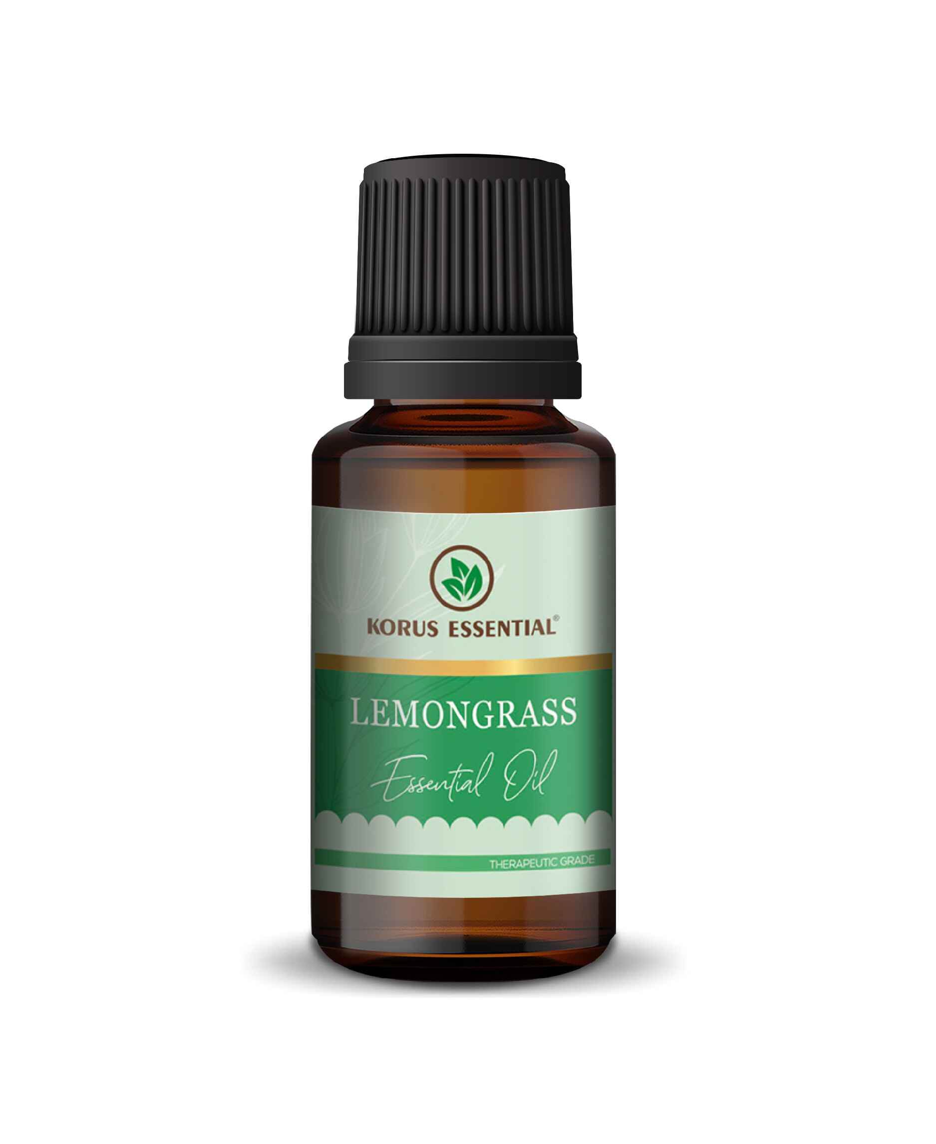 Korus Pure Lemongrass Essential Oil – Natural Aromatherapy & Skincare Freshness - Health N Wellness Shop