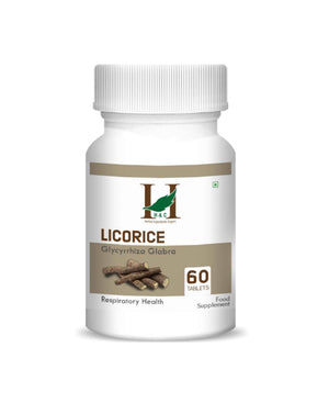H&C Natural Licorice (Mulethi) Tablets 350mg - Gastric & Respiratory Support - Health N Wellness Shop