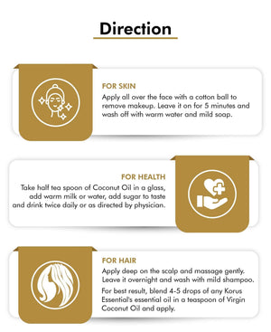 Korus Essential Cold - Pressed Virgin Coconut Oil 200ml - Health N Wellness Shop