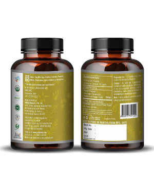 Just Jaivik Organic Shatavari Caplets for Women’s Hormonal Balance, Fertility & Vitality - Certified Organic Herbal Supplement - Health N Wellness Shop