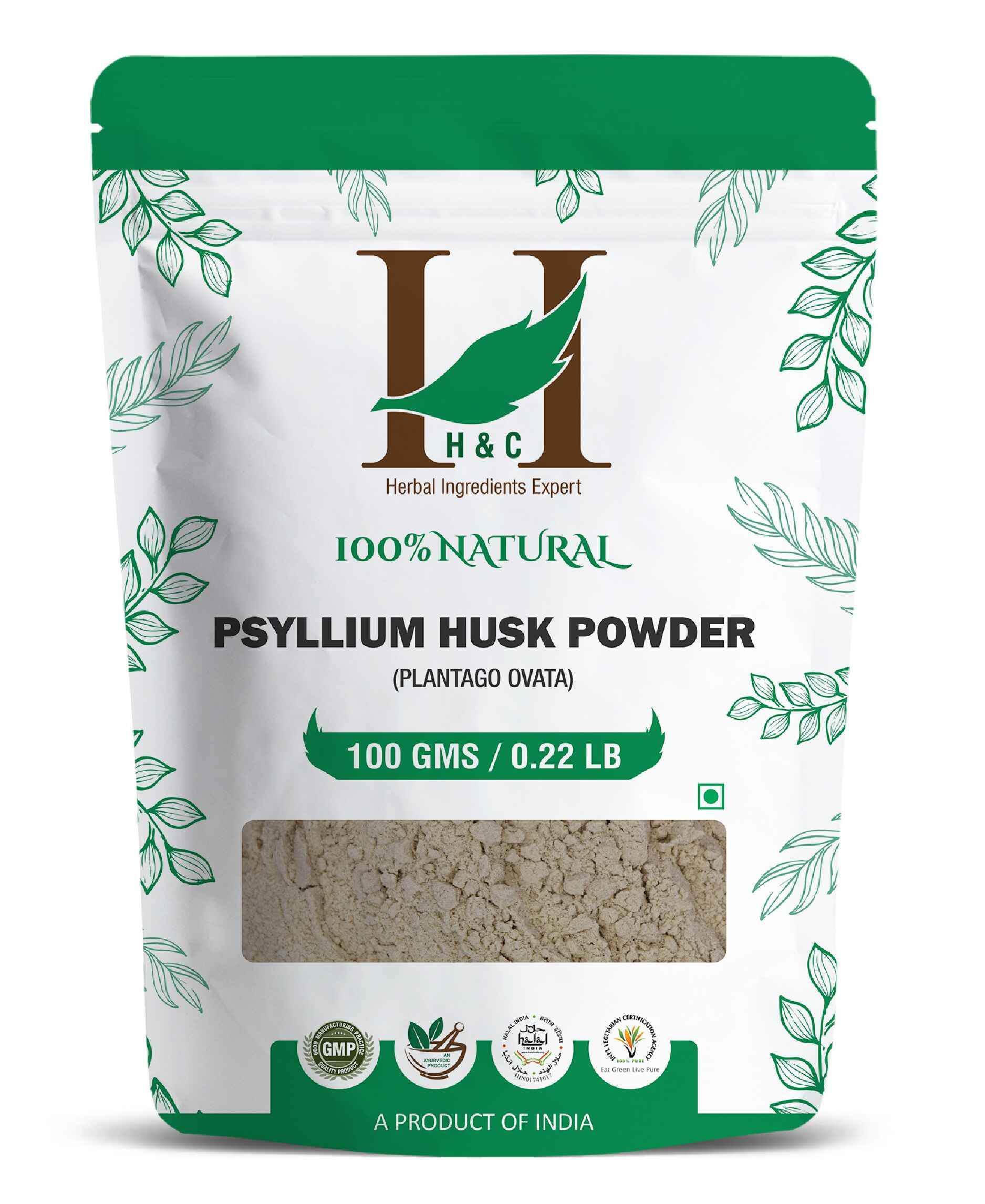 H&C Natural Psyllium Husk Powder 100gm - Digestive Health & Regularity - Health N Wellness Shop