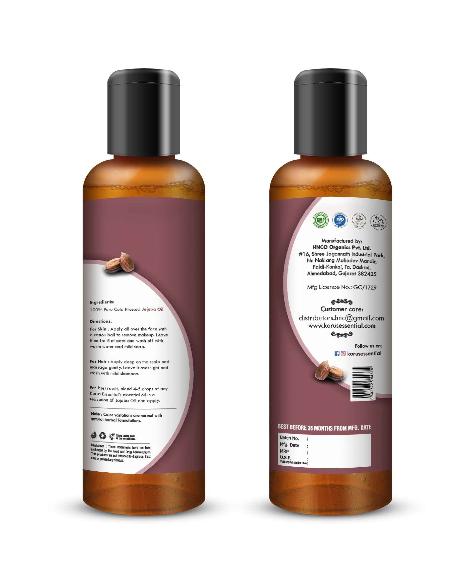 Pure Cold - Pressed Jojoba Oil for Skin & Hair - Natural Moisturizer & Anti - Aging Oil - Health N Wellness Shop