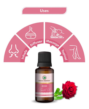 Korus Essential Rose Oil – Pure Steam Distilled Therapeutic Grade - Health N Wellness Shop