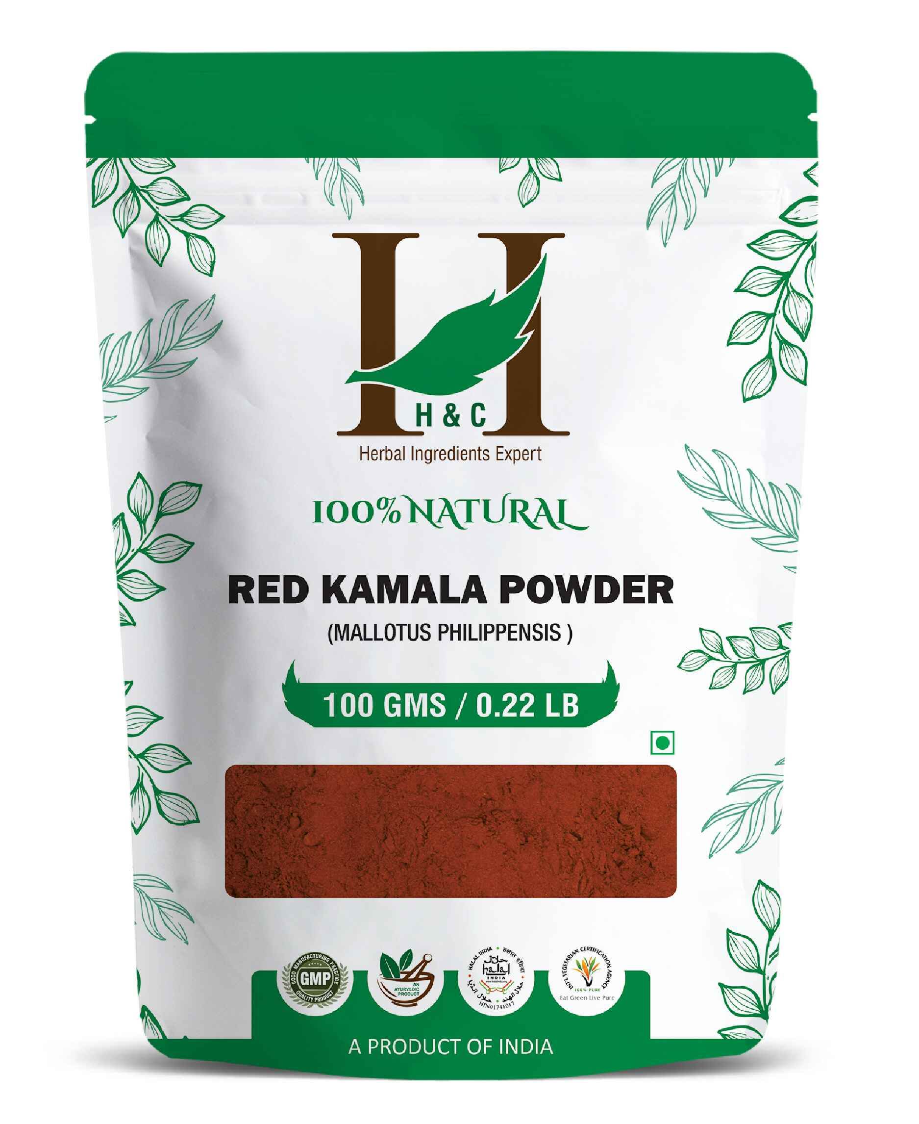 H&C Natural Red Kamala Powder 100gm - Hair Growth & Natural Dye - Health N Wellness Shop