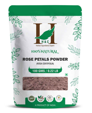 H&C Natural Rose Petal Powder 100gm - Radiant Skin & Silky Hair - Health N Wellness Shop