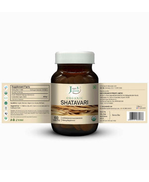 Just Jaivik Organic Shatavari Tablets for Women's Health - Herbal Supplement for Hormone Balance, Fertility & Digestive Support - Health N Wellness Shop