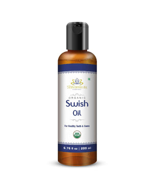 Shivamastu Ayurveda Organic Swish Oil 200 ml - 6.76 fl oz - Health N Wellness Shop
