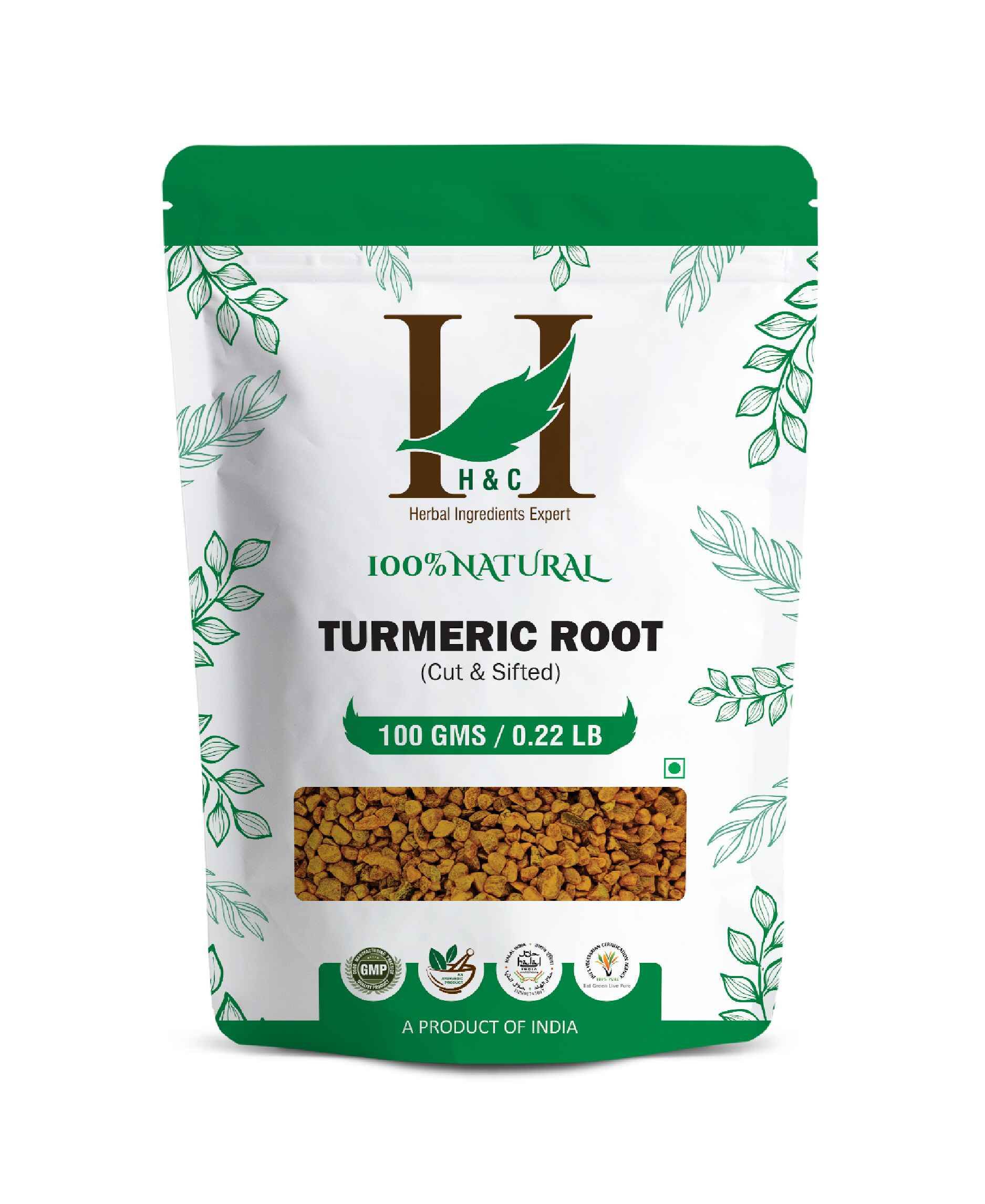 H&C Natural Turmeric Cut & Sifted 100gm - Anti - Inflammatory Herbal Tea - Health N Wellness Shop