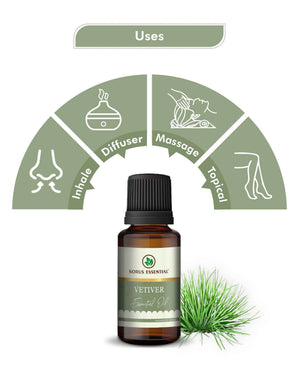 Korus Essential Vetiver Oil – Calming & Skin - Nourishing Oil - Health N Wellness Shop