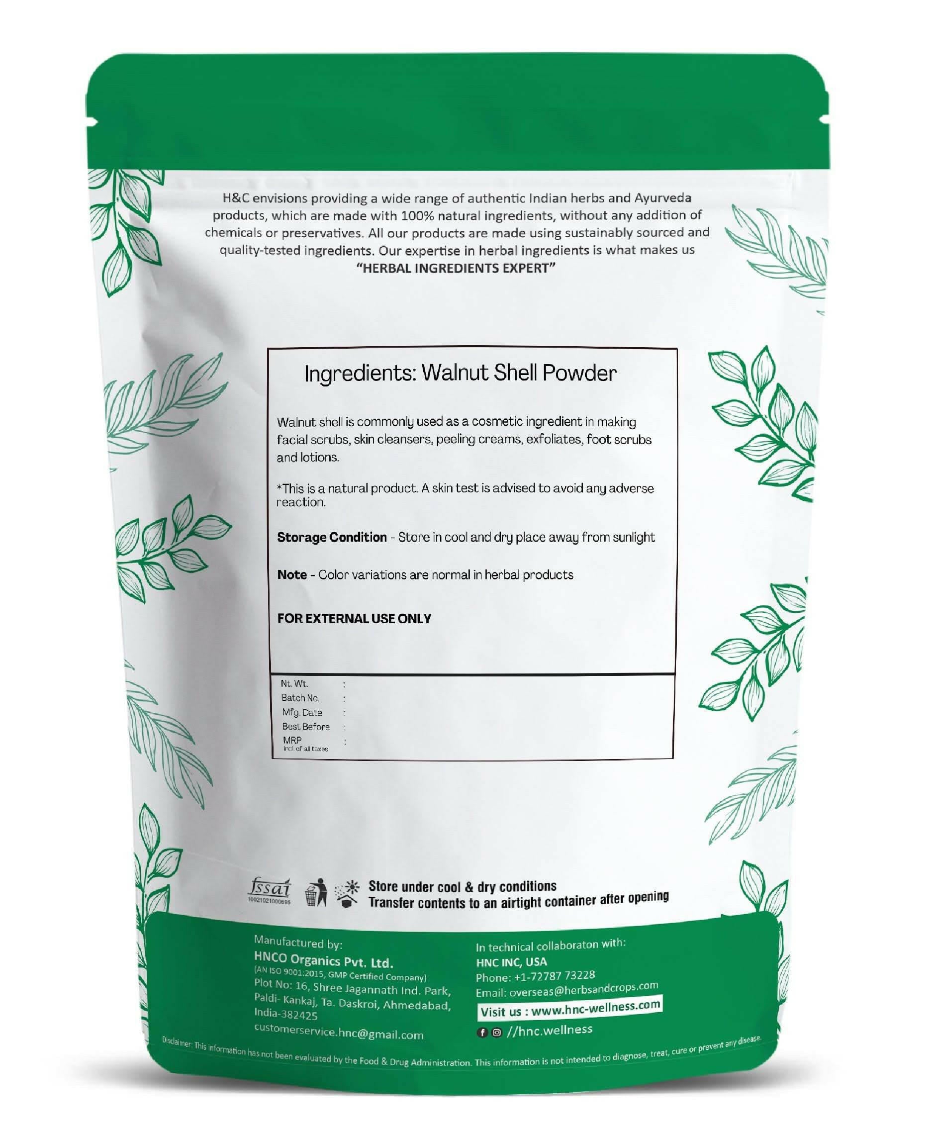 H&C Natural Walnut Shell Powder 100gm - Natural Exfoliant - Health N Wellness Shop