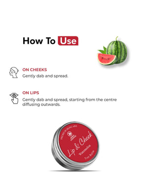 Watermelon Lip & Cheek Tint Balm 8gm - Natural 2 - in - 1 Blush - Health N Wellness Shop