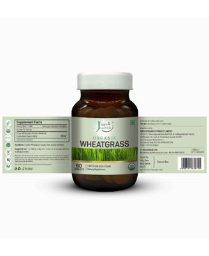 Just Jaivik Organic Wheatgrass Tablets - Natural Detox, Energy Boost & Immunity Support Supplement - Health N Wellness Shop