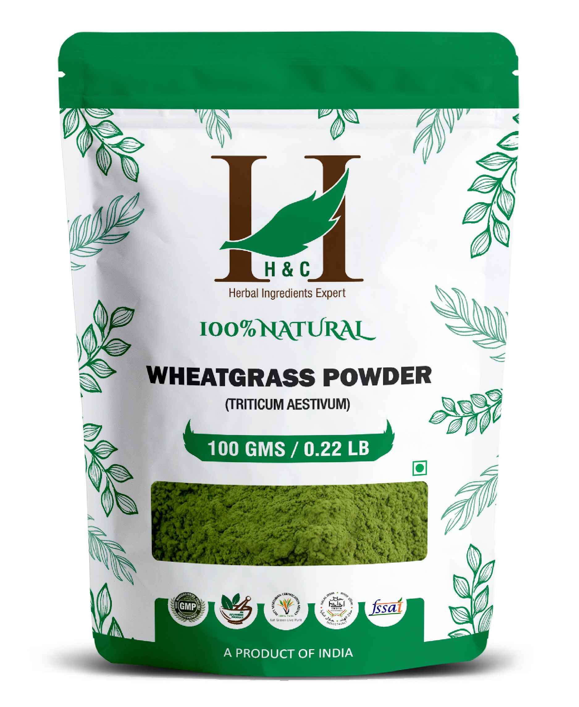 H&C Natural Wheatgrass Powder 100gm - Detox & Vitality - Health N Wellness Shop