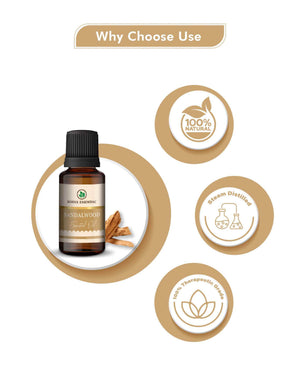 Korus Essential Sandalwood Oil – 100% Pure Therapeutic Grade Indian Sandalwood Essential Oil for Aromatherapy, Skin Care & Relaxation - Health N Wellness Shop
