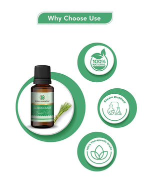Korus Pure Lemongrass Essential Oil – Natural Aromatherapy & Skincare Freshness - Health N Wellness Shop