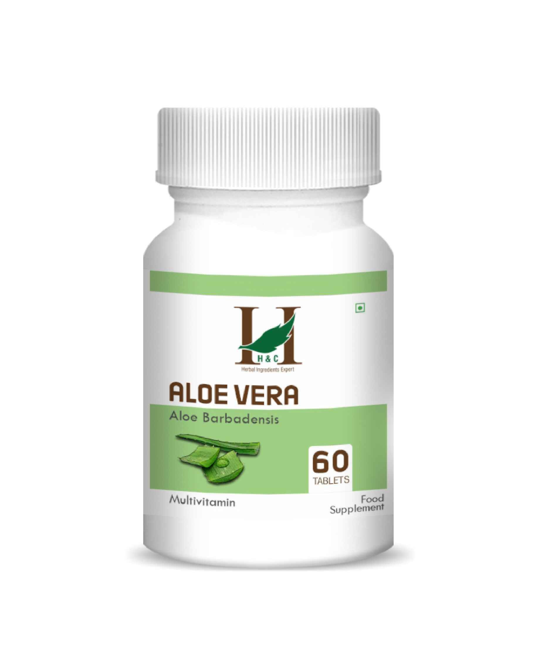 H&C Natural Aloe Vera Tablet 350mg - Digestive Health & Skin Wellness - Health N Wellness Shop