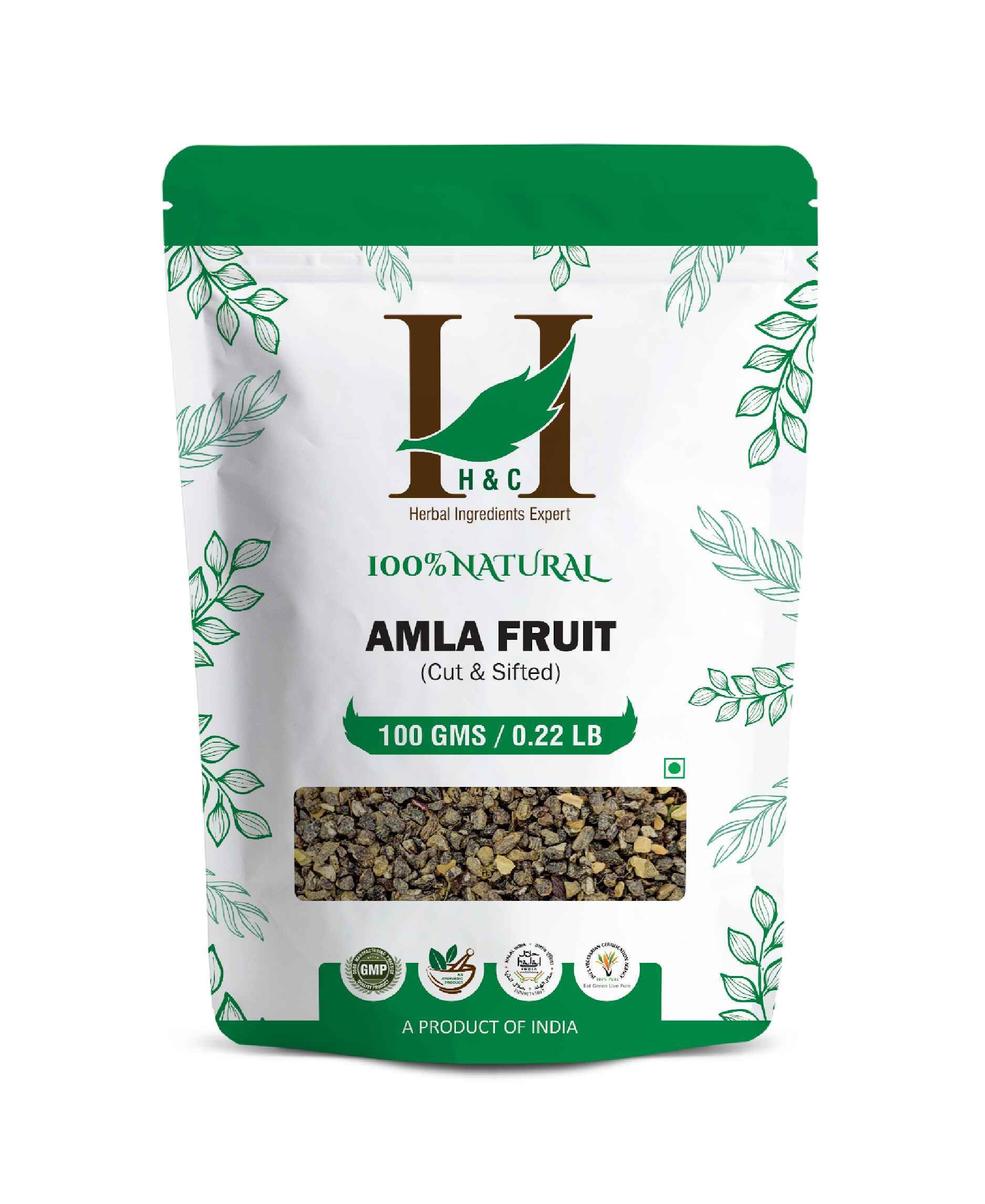 H&C Natural Amla Cut & Sifted 100gm - Immunity & Hair Health Booster - Health N Wellness Shop
