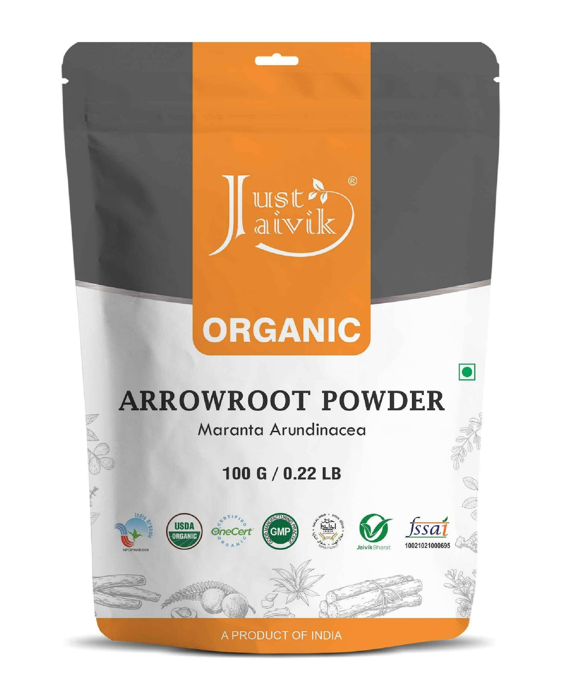 Just Jaivik Organic Arrowroot Powder 100gm - Gluten - Free - Health N Wellness Shop