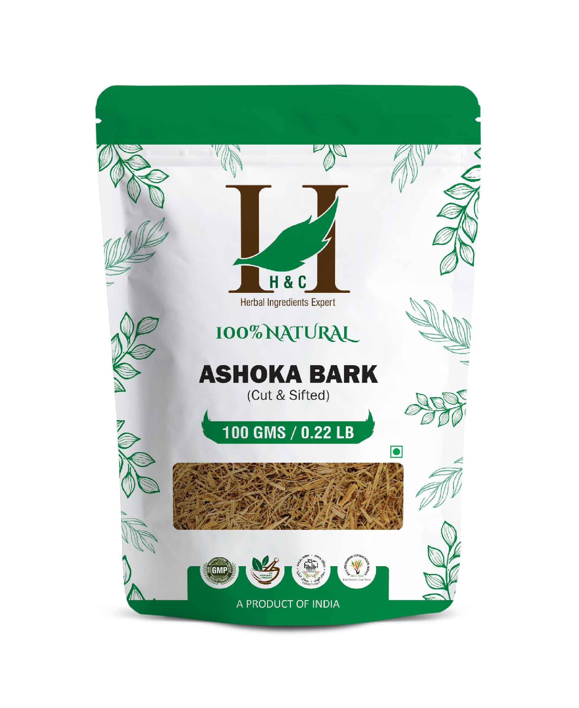 H&C Natural Ashoka Bark Cut & Sifted 100gm - Women's Wellness & Hormonal Balance - Health N Wellness Shop