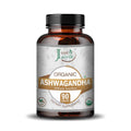 Just Jaivik Organic Ashwagandha Caplets for Stress Relief, Immunity & Wellness - Health N Wellness Shop