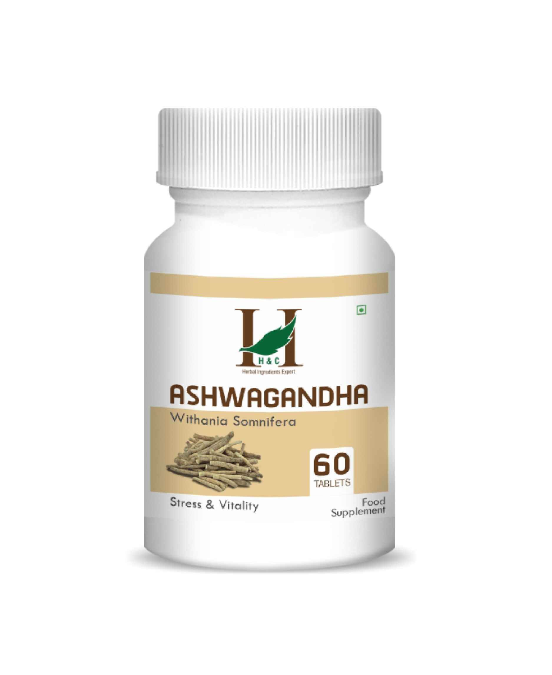 H&C Natural Ashwagandha Tablets 350mg - Stress Relief & Vitality Support - Health N Wellness Shop