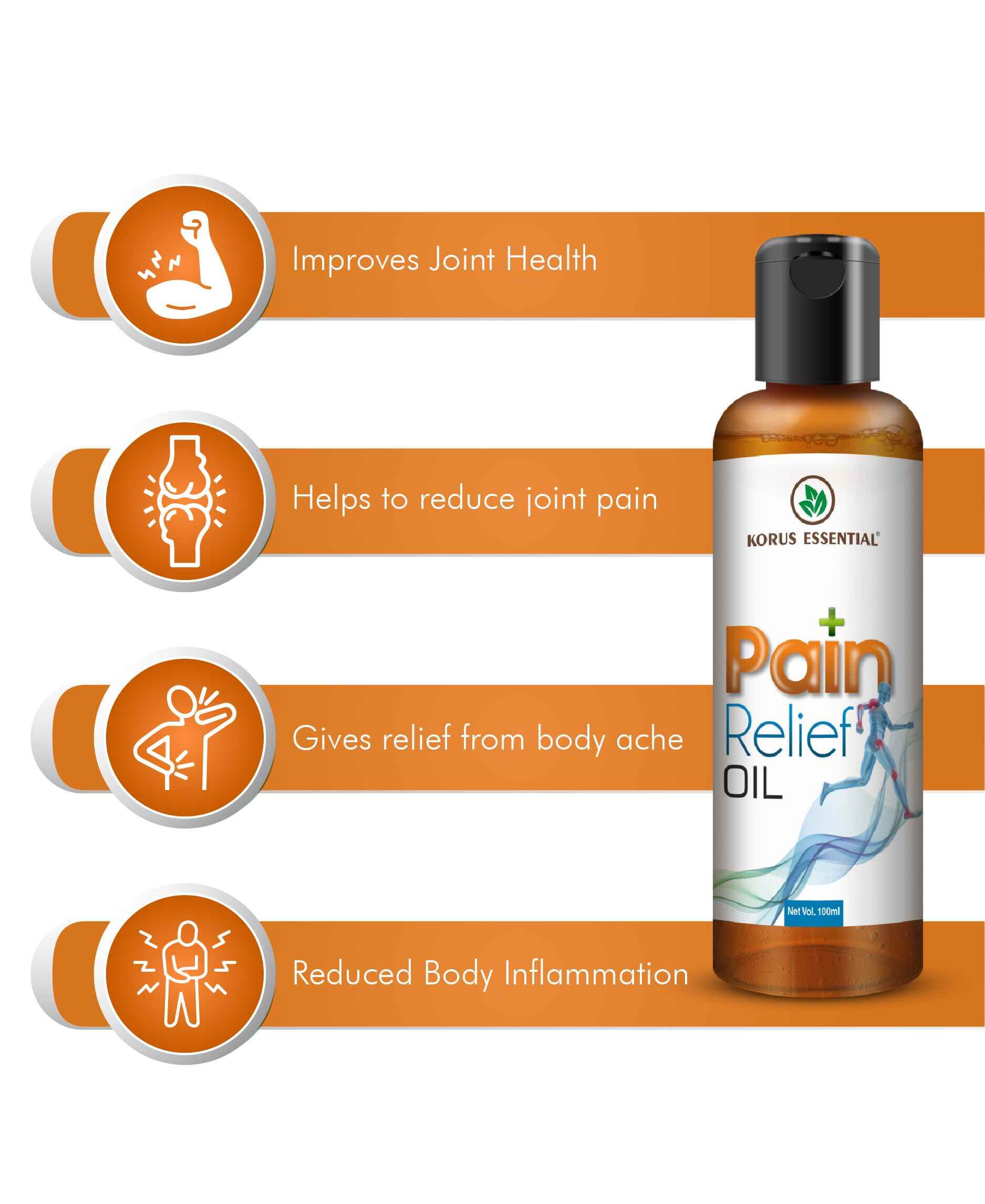 Korus Essential Pain Relief Oil 100ml - Ayurvedic Massage Oil for Muscle & Joint Pain - Health N Wellness Shop