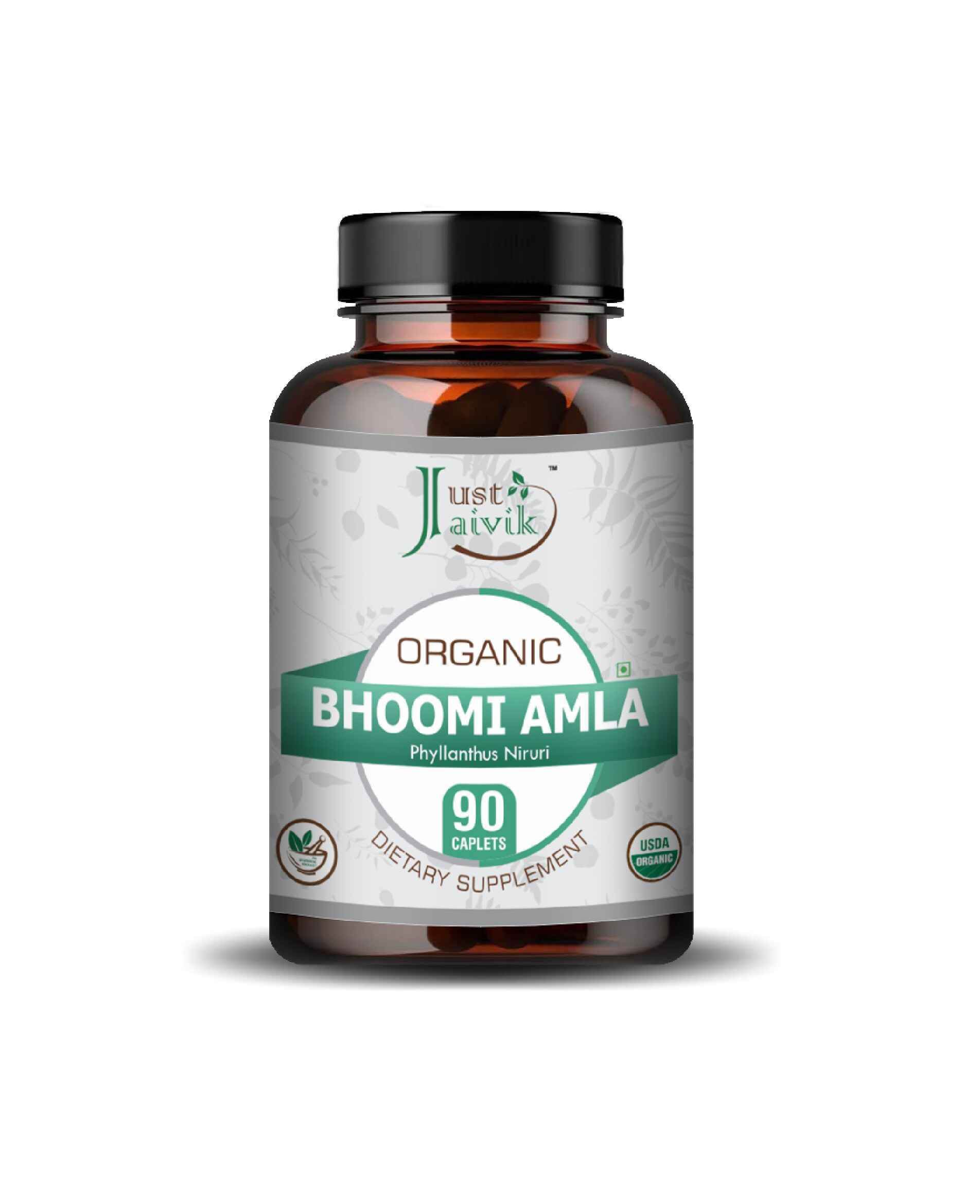 Just Jaivik Organic Bhoomi Amla Caplets – Natural Ayurvedic Liver & Digestion Support - Health N Wellness Shop