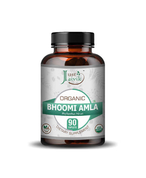 Just Jaivik Organic Bhoomi Amla Caplets – Natural Ayurvedic Liver & Digestion Support - Health N Wellness Shop