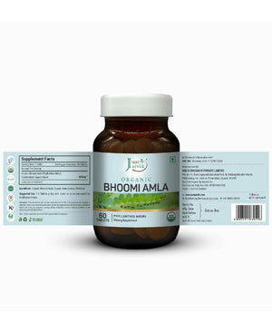 Just Jaivik Organic Bhumi Amla Tablets 600mg – Natural Ayurvedic Liver Detox & Digestive Health Supplement - Health N Wellness Shop