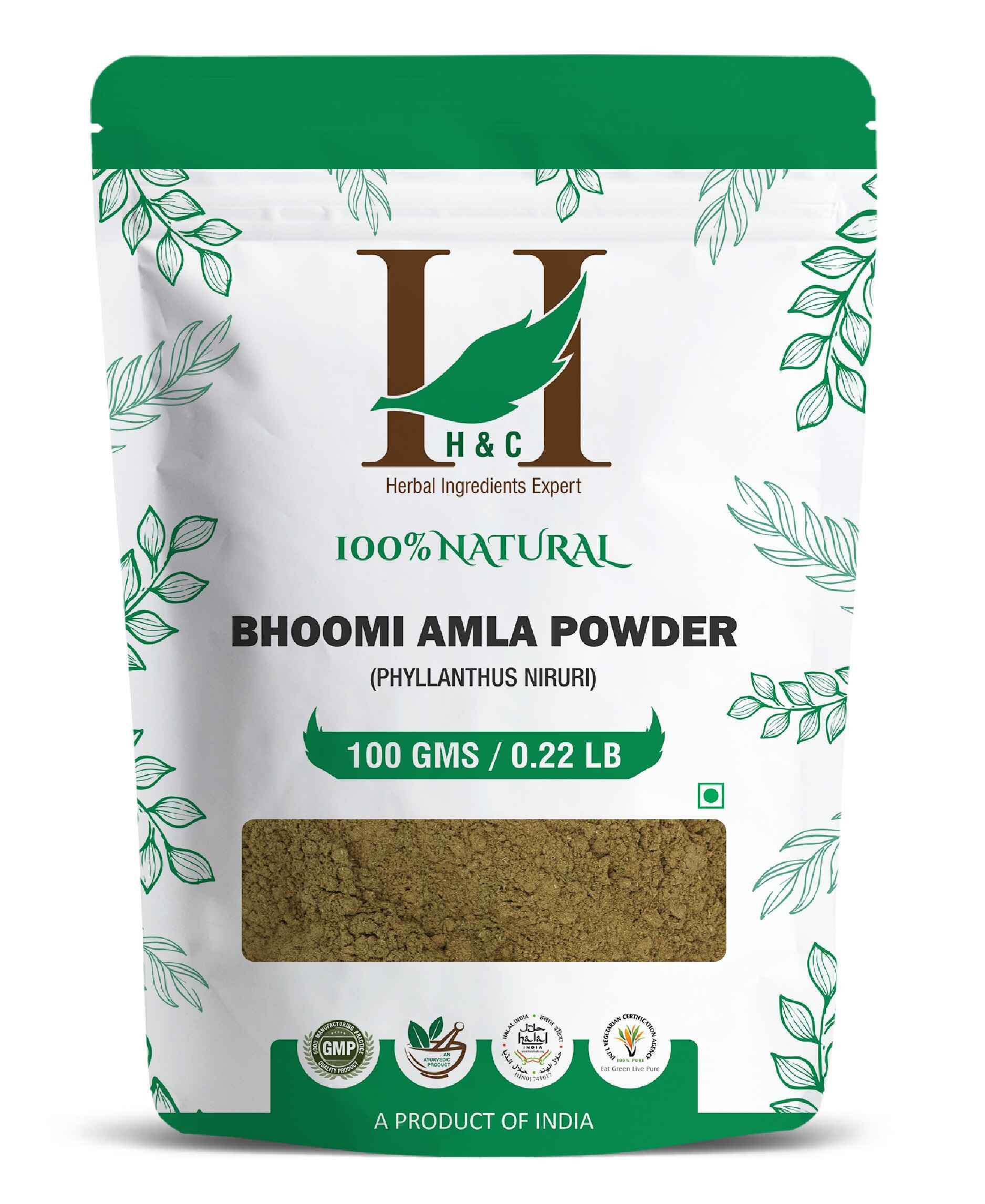 H&C Natural Bhoomi Amla Powder 100gm - Liver Detox & Digestive Support - Health N Wellness Shop