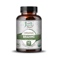 Just Jaivik Organic Brahmi Caplets – Pure Natural Brain Booster for Memory, Focus & Nervous System Health - Health N Wellness Shop