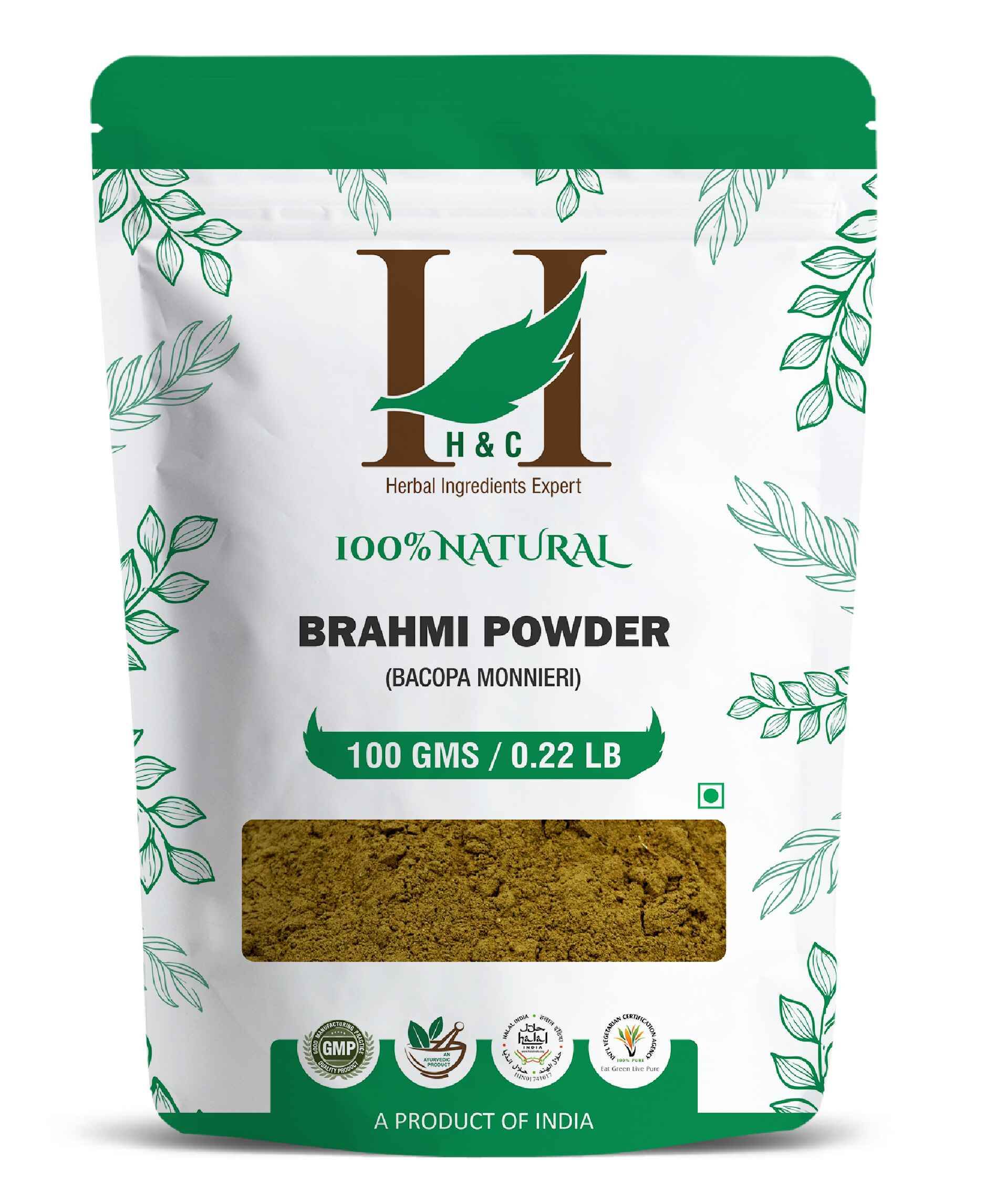 H&C Natural Brahmi Powder 100gm - Memory & Focus Booster - Health N Wellness Shop