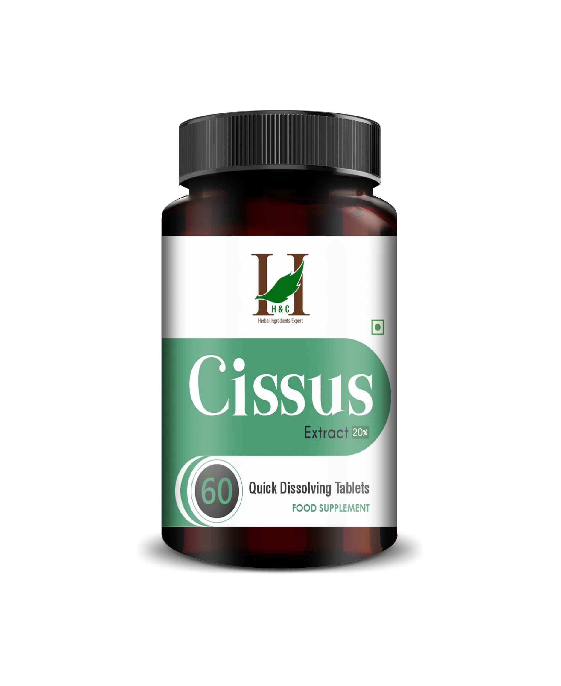 Cissus Quadrangularis Extract Tablets for Bone & Joint Health | 225mg Quick Dissolving | 60 Count - Health N Wellness Shop