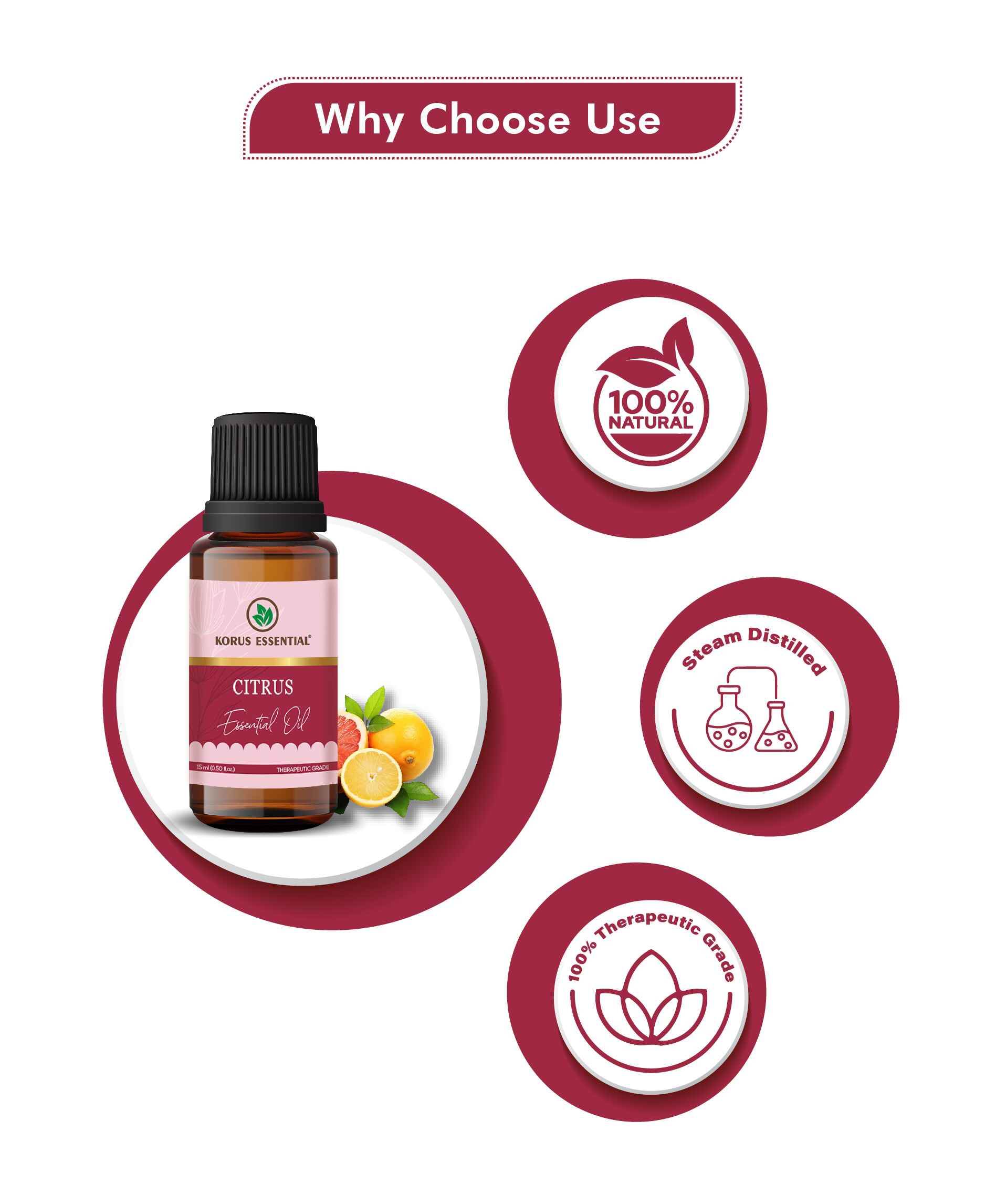 Korus Essential Citrus Oil - 15ml - Health N Wellness Shop